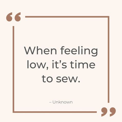 "When feeling low, it’s time to sew." ❤️ - Unknown #QOTD #FreeMovementSewing #sewing #sewingtherapy #sewinglove #dancersofig #dancemagazine #dancersofinstagram #onlinecourses #onlinelearning #empowerment #doityourself #anyonecansew #Sewinginspo #Sewistsofinstagram #Dance #Mastery #Fabric I Sew Quotes, Sewing Inspiration Quotes, Designer Quotes, Sewing Quotes, Dance Magazine, Feeling Low, Therapy Quotes, Cricut Creations, Daily Inspiration Quotes