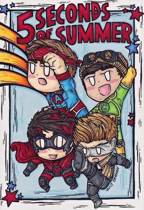 5 seconds of summer 5sos Cartoon, 5sos Drawing, 5sos Fan Art, 5sos Art, 5sos Pictures, Summer Cartoon, Five Seconds Of Summer, Michael Clifford, 1d And 5sos