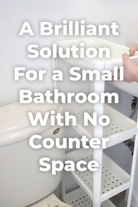 We just moved into a new apartment & our bathroom is tiny and oddly laid out with no counter space & no vanity... We had some existing shelves hung - but as you… No Vanity, Pedestal Sink Storage, Rooms Inspiration, Diy Shelving, Diy Space Saving, Ikea Desk Hack, Bathroom Makeovers, Small Bathroom Organization, Diy Space