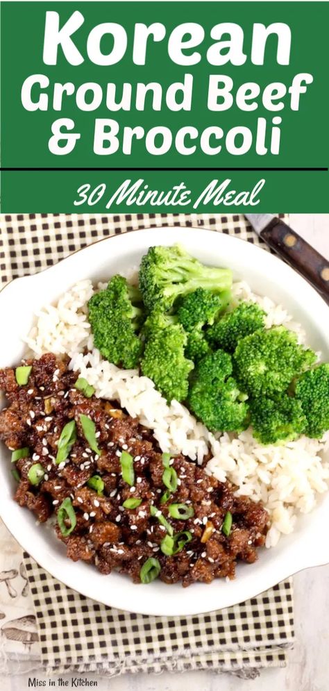 Korean Ground Beef And Broccoli, Homemade Salisbury Steak, Ground Beef And Broccoli, Korean Ground Beef, Beef Ground, Beef Broccoli, Ground Beef Recipes Healthy, Keto Beef Recipes, Beef And Broccoli