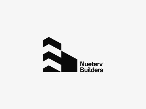 Nueterv Builders Construction Building Logo, Group Company Logo, Tech Company Logo Design, S Construction Logo, Construction Company Logo Design Ideas, Construction Logo Design Ideas, Construction Business Logo, Builder Logo Design, Building Company Logo