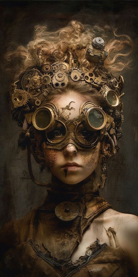 Steampunk Fancy Dress, Steam Punk Aesthetic, Punk Character Design, Steampunk Photography, Steampunk Illustration, Steampunk Characters, Steampunk Couture, Punk Makeup, Punk Aesthetic