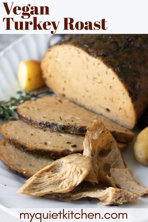 Tofurky Roast Recipe, Tofurky Roast, Seitan Turkey, Vegan Thanksgiving Turkey, Vegan Turkey Roast, Vegetarian Turkey, Vegan Seitan, Vegan Meat Recipe, Turkey Roast