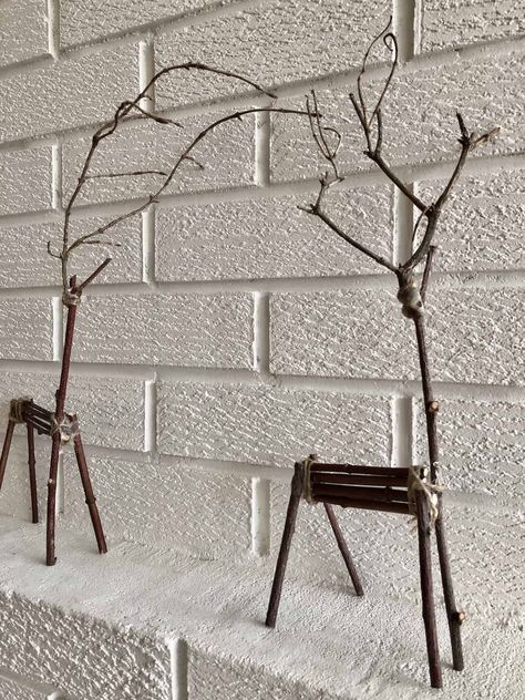 Twig Decorations Branches Diy Ideas, Organic Crafts, Twig Decorations, Twig Ornaments, Twigs Decor, Twig Stars, Twig Christmas Tree, Twig Crafts, Holiday Decor Ideas