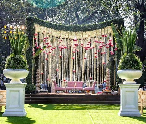 Indian Bride Entry Ideas, Indian Bride Entry, Bridal Entry Ideas Indian, Floral Mandap, Mandap Design, Pooja Decor, Dorm Desk, Wedding Hall Decorations, Coconut Leaves