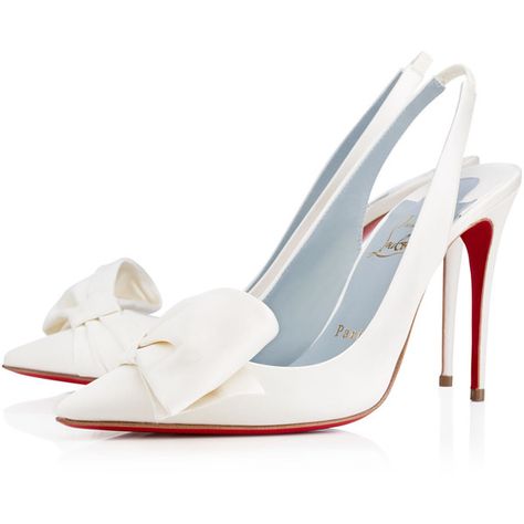 Christian Louboutin Kirazissimo ($995) ❤ liked on Polyvore featuring shoes, pumps, heels, louboutin, off white, high heel slingbacks, champagne shoes, high heel pumps, champagne satin pumps and christian louboutin shoes Louboutin Slingback Heels, White Louboutin Heels, Lou Boutin, White Louboutin, Heels Louboutin, Champagne Shoes, Christian Louboutin Outfits, Christian Louboutin Outlet, White Champagne