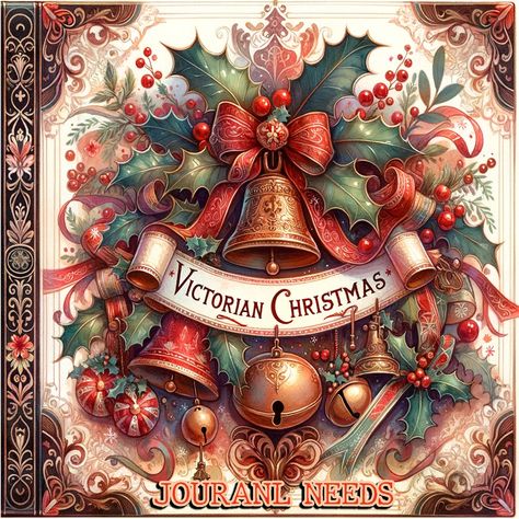 Victorian Christmas Images, Vintage Christmas Images Victorian, Victorian Christmas Cards, Images Noêl Vintages, Christmas Victorian, Christmas Photo Album, Journal Kit Printable, Illustration Noel, Vintage Christmas Images