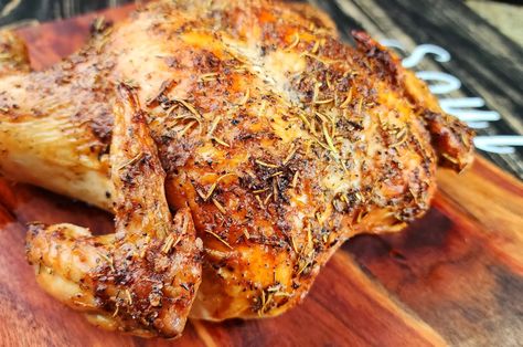 Oven Roasted Chicken Seasoned Butter, Oven Roasted Chicken, Paleo Chicken, Chicken Dishes Recipes, Whole Chicken, Oven Roast, Roasting Pan, Roasted Chicken, Chicken Dishes