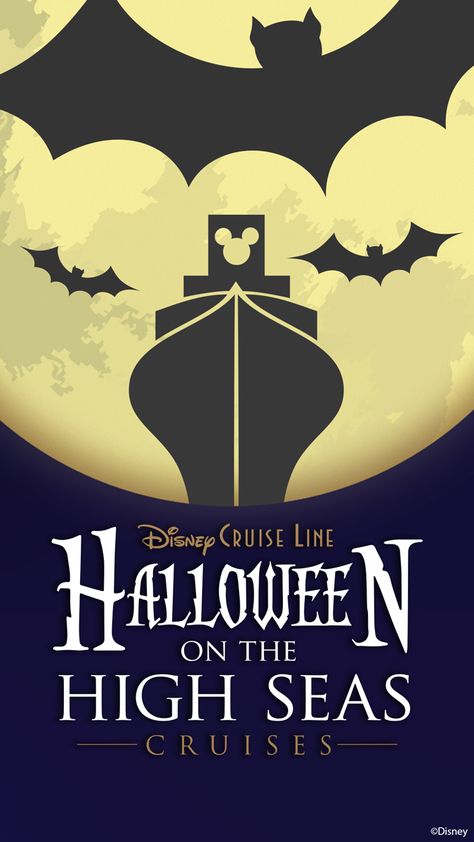 Disney Cruise Wallpaper, Halloween Wallpapers For Iphone, Cute Halloween Wallpapers, Halloween On The High Seas, Wallpaper Iphone Quotes Songs, Iphone Wallpaper Quotes Inspirational, Disney Lines, Disney Wallpapers, Halloween Wallpapers