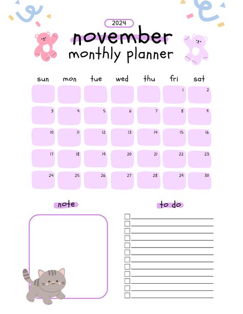 Calander Aesthetic 2024, Weekly Planner Printable Templates, Block Notes, Calendar Design Template, Study Planner Printable, Organization Bullet Journal, Planner Writing, Monthly Planner Template, Monthly Plan