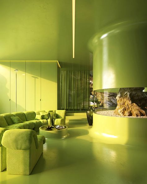 70s Architecture, 70s Interior, Retro Interior Design, Deco Studio, Retro Interior, Organic Architecture, Design Del Prodotto, Green Interiors, French Countryside