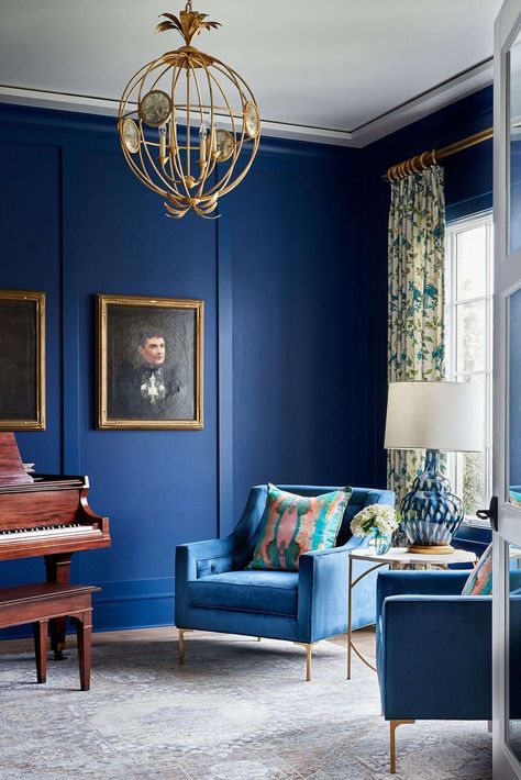 WarehouseInteriors Warehouse Interior, Classic Blue Pantone, Fine Paints Of Europe, Pantone 2020, Dark Paint Colors, Dark Interiors, Interior Paint Colors, Blue Rooms, Blue Interior