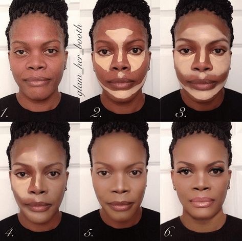 Contour For Dark Skin, American Makeup, African American Makeup, African American Beauty, Apply Makeup, Trendy Makeup, Face Contouring, Contour Makeup, Makeup For Black Women