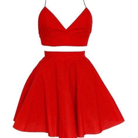 crop top and skirt ❤ liked on Polyvore featuring dresses, skirts, outfits and set Triangle Crop Top, Crop Skirt, Fifties Style, Red Triangle, Crop Top And Skirt, Top Bustier, Crop Top Skirt Set, Fit Skirt, Red Crop Top