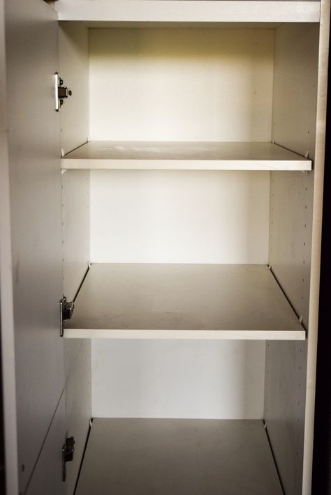 Deep Cupboard Organization, Organize A Deep Pantry, Small Pantry Cabinet, Deep Pantry Organization, Narrow Pantry, Deep Pantry, Deep Closet, Kitchen Cupboard Organization, Diy Pantry Organization