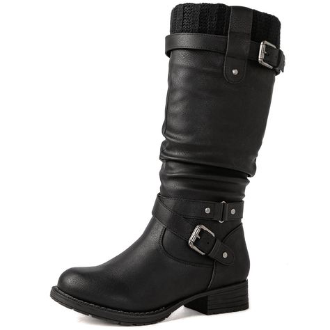 PRICES MAY VARY. 100% Vegan Premium Synthetic Leather Upper: These Globalwin Flat Boots For Women Are Made Of High Quality Italian Faux Leather. These Fall Boots Women Provide The Privilege Of Luxury As Well As Up-To-Date Style. Design: These Dress Boots For Women Are Modeled On Biker Styles And Motorcycle Boots With Silver Buckles.Practical Boots Choice For Fall, These Cute Boots Are Set On TPR Soles And Sturdy Low Heels Cushioned Footbed For Comfort, Anti-Slip For Rainy Snowy Weather. Zipper C Fall Boots Women, Dress Boots For Women, Flat Boots For Women, Fall Fashion Boots, Womens Fall Boots, Boots Mid Calf, Women's Motorcycle Boots, Snowy Weather, Fall Winter Fashion