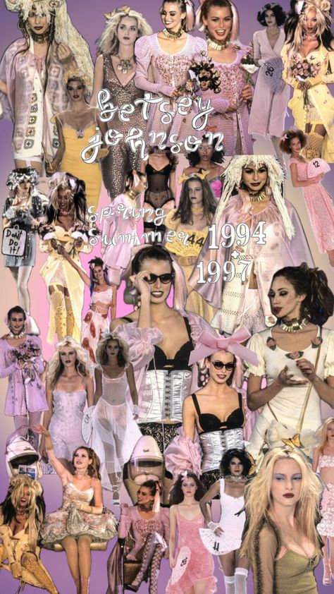 betsey johnson spring/summer rtw 1994 & 1997 <3 #runway #collageart Collage Art, Betsey Johnson, Spring Summer