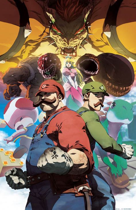 Super Mario anime Giant Dragon, Mario Y Luigi, Mario E Luigi, Mario Fan Art, Super Mario Art, 80s Cartoon, Mario Art, Super Mario Brothers, Mario Brothers