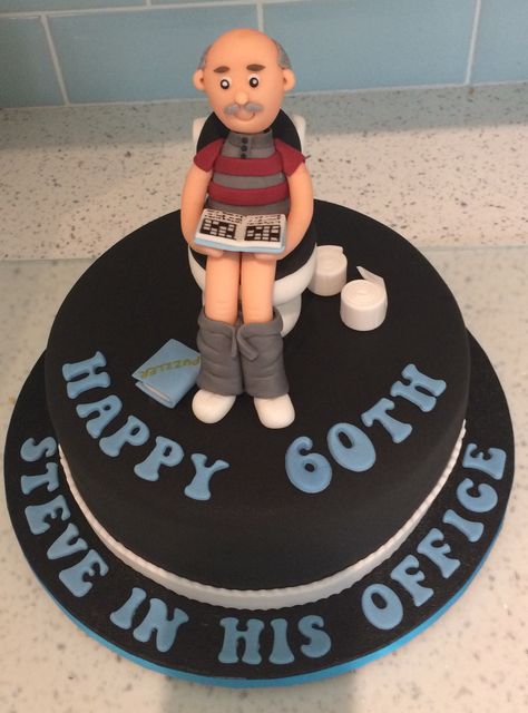 On the Loo Cake 50th Birthday Cake For Father, Birthday Cake For Father, Melon Cake, Funny Birthday Cakes, 50th Birthday Cake, Birthday Cakes For Men, Father Birthday, Cakes For Men, Cool Birthday Cakes