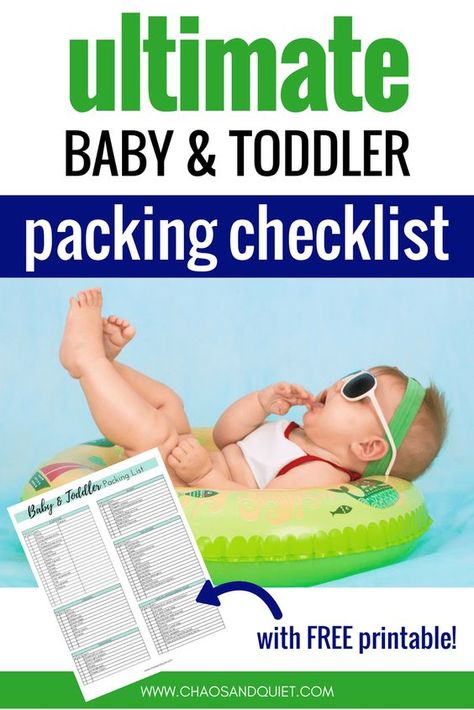 This FREE baby & toddler packing checklist is a must-have for any trip with young kids! | packing list travel | packing list vacation | packing list airplane | packing list road trip | baby packing list | baby travel checklist | toddler packing list | toddler travel checklist | travel with kids | travel with baby | travel with toddler | printable packing list #travelwithkids #familytravel #printable Airplane Packing List, Toddler Travel Checklist, Toddler Packing List, Baby Travel Checklist, Baby Packing List, Printable Packing List, Packing Essentials List, Travel Packing List, Holidays With Toddlers