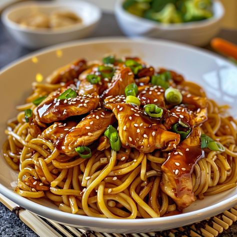 Teriyaki Chicken With Noodles, Teriyaki Noodles Easy, Chicken Teriyaki Noodles, Teriyaki Noodles Recipe, Food Core, Sweet Teriyaki Sauce, Teriyaki Noodles, Chicken Cashew Stir Fry, Egg Noodle Recipes