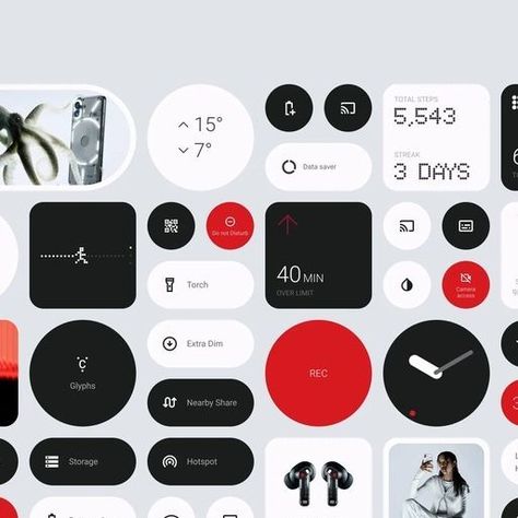 Layers on Instagram: "Nothing Widgets - 2.0 by @uxui_kawsar See more designs like these in our bio link. . . . #layers #uidesign #uxdesign #uiux #design #userinterface #appdesign" Widgets Design, Creative Ui Design, Modern Ui Design, Uiux Design, Ui Ux App, Desain Ui, App Interface Design, Gui Design, Widget Design