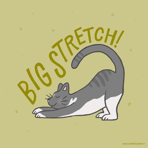 Cute and aesthetic cat stretching illustration Stretching Illustration, Cute And Aesthetic, Cat Stretching, Aesthetic Cat, Cat Illustration, Stretching, Illustrator, On Instagram, Instagram