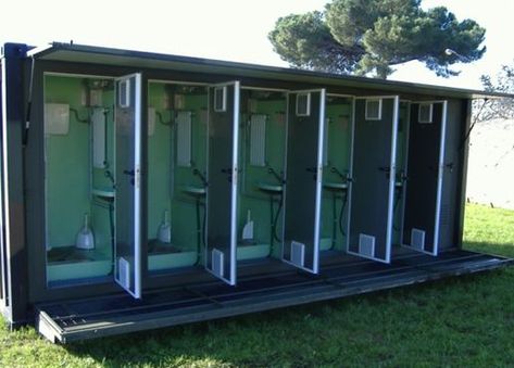 Toilet Dimensions, Toilet Designs, Container Project, Shipping Container Architecture, Shipping Container Design, Sea Containers, Dream Ideas, Container Conversions, Temporary Housing