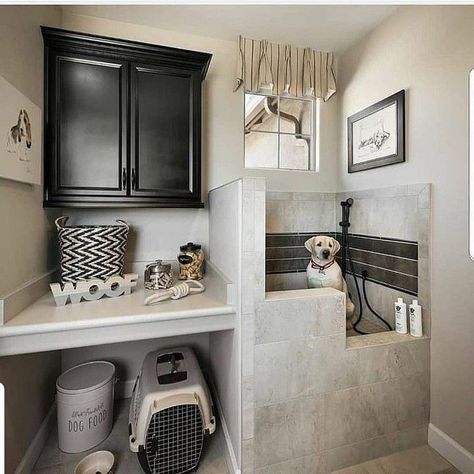 Dog Station, Wash Station, Interior Design Career, Dog Spa, Dog Washing Station, Dog Wash, Dog Shower, Dog Rooms, Animal Room