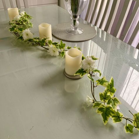 Artificial Ivy Garland, Wedding Decoration, Table Decoration, Wedding Table Foliage, Artificial Foliage Garland, Wedding Reception Decor. Table Foliage, Tulle Table Runner, Ivy Garden, Variegated Ivy, Foliage Garland, Vow Examples, Wedding Vows Examples, Ivy Garland, Tulle Table