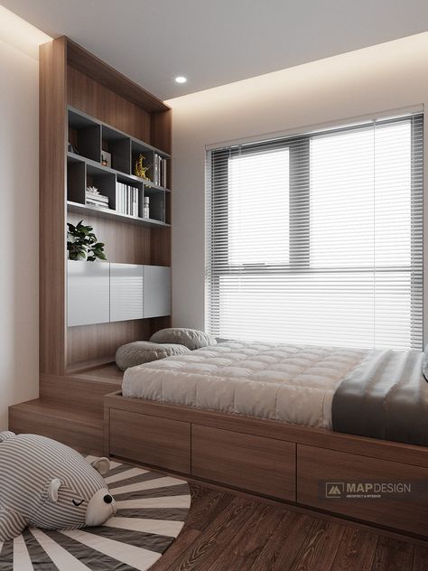 Bedroom Tatami Design, Teeny Tiny Bedroom Ideas, Studio Apartment Scandinavian, Never Too Small Micro Apartment, Japandi Tiny Bedroom, Bed And Closet Combo, 3x2.5 Bedroom Ideas, Japandi Tatami Bedroom, Small Bedroom 3x3 Ideas