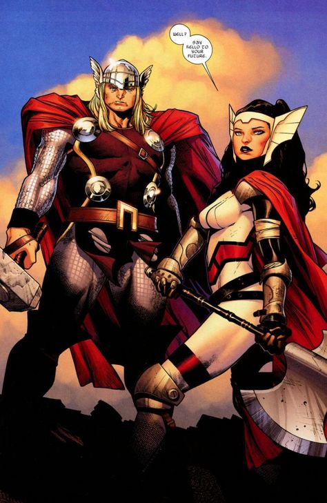 Thor & Lady Sif Oliver Coipel, Olivier Coipel, Thor And Loki, Robert E Howard, Thor 2011, Lady Sif, Thor Comic, The Mighty Thor, Univers Dc