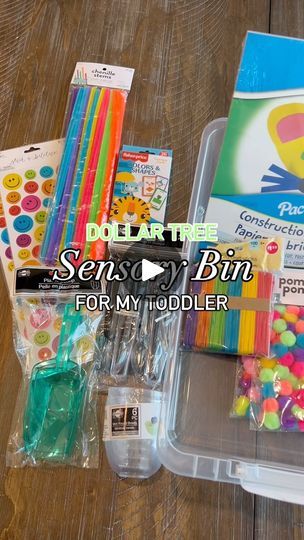 Dollar Tree Sensory Bin Ideas, Dollar Tree Toddler Activities, Dollar Store Sensory Bins, Dollar Tree Sensory Bin, Sensory Bins For Toddlers, Angel Ideas, Teaching Life Skills, Sensory Ideas, Sensory Activities Toddlers