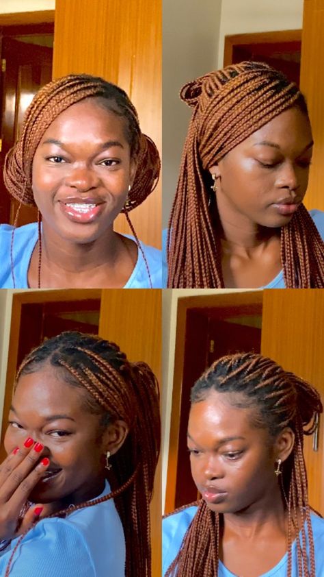 Red Knotless Box Braids, Hairstyles For Knotless, Burgundy Knotless Braids, Hairstyles For Knotless Braids, Burgundy Knotless, Knotless Braid Hairstyles, Red Knotless, Youtube Hair Tutorials, Knotless Braids Styles