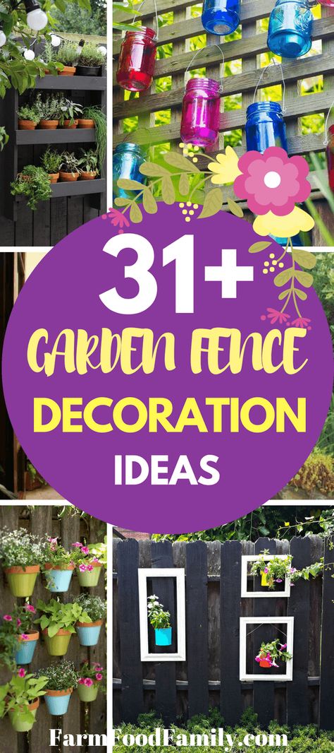 31+ Unique Garden Fence Decoration Ideas To Follow - FarmFoodFamily Fence Decorating Ideas, Garden Fence Decoration, Gutter Garden, Decorative Garden Fencing, Types Of Tomatoes, Homestead Ideas, Vertical Vegetable Garden, Sustainable Gardening, Food Gardening