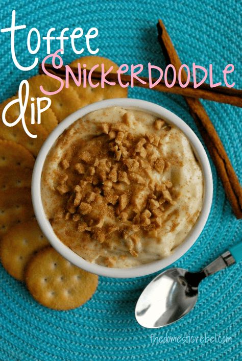 Snickerdoodle Dip, Candy Dips, Doodle Fruit, Toffee Dip, Snicker Doodle, Dips And Snacks, Snickerdoodle Recipe, Sweet Dips, Dips Appetizers