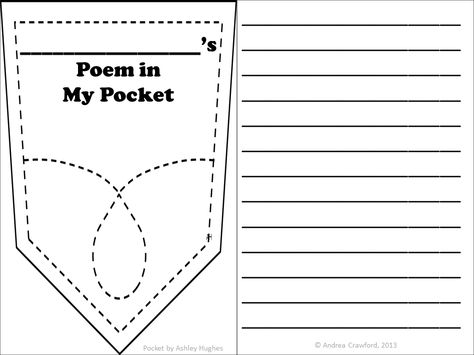 Poem in a pocket template Poem In Your Pocket, Pocket Template, Poem Template, Home Poem, Rhyming Poems, Winter Poems, Comic Book Template, Daily Schedule Template, Poetry Unit