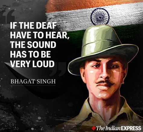 Freedom Fighters Quotes, Bhagat Singh Quotes, Shaheed Bhagat Singh, Indian Freedom Fighters, Bhagat Singh, Indian Express, Quotes Images, Freedom Fighters, Albert Einstein