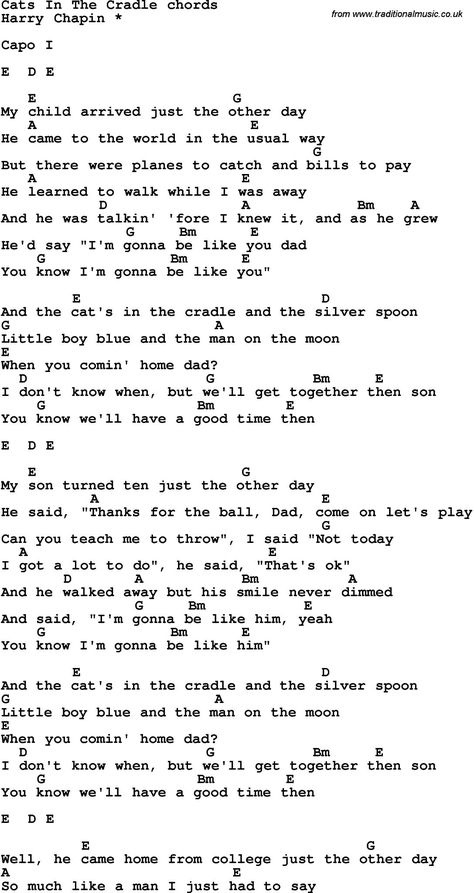 Cats In The Cradle, Harry Chapin, Pop Song Lyrics, Piano Chord, Writing Songs Inspiration, Guitar Songs For Beginners, Guitar Strumming, Writing Songs, Ukulele Chords Songs