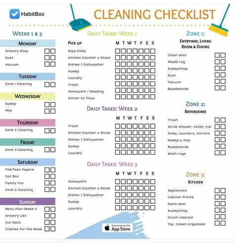 Notion Meal Planner, Home Cleaning Checklist, Household Cleaning Schedule, Zone Cleaning, Deep Cleaning Checklist, Cleaning Schedule Printable, Meal Planner Template, Schedule Printable, House Tips