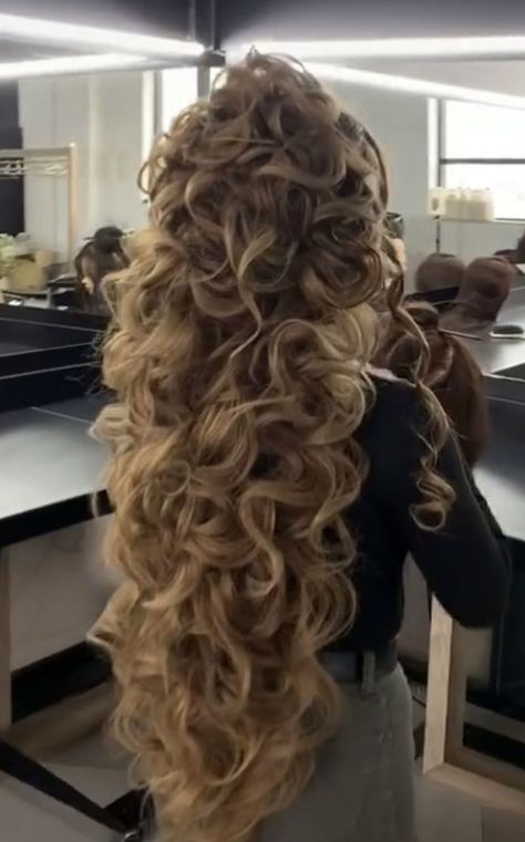 Big Thick Curls, Big Curls With Bangs, Ethereal Hairstyles Romantic, Long Fluffy Curly Hair, Long Big Curls, Big Bouncy Curls Long Hair, Big Volume Curls Long Hair, Big Curls Hair, Long Ringlet Curls