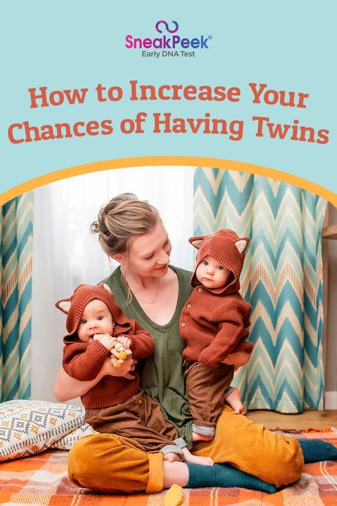 If you’ve been trying to grow your family and you truly believe in the more, the merrier, we have good news for you. You may be able to multiply your odds of giving birth to twins! Although the likelihood of twins relies mainly on genetic factors, some lifestyle choices, medications, and artificial means increase the chance of having two babies in one fell swoop (or rather, push). Ready to double your fun? Learn how to grow two peas-in-a-pod with our guide on increasing the chance of twins. Increase Chances Of Twins, Having Twins, The More The Merrier, How To Have Twins, Giving Birth, Second Baby, Dna Test, Genetic, How To Grow