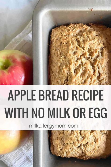 Bread Without Milk, Bread No Milk, Milk Allergy Recipes, Egg Video, Milk Allergy Mom, Applesauce Bread, Blw Recipes, Histamine Diet, Allergy Recipes