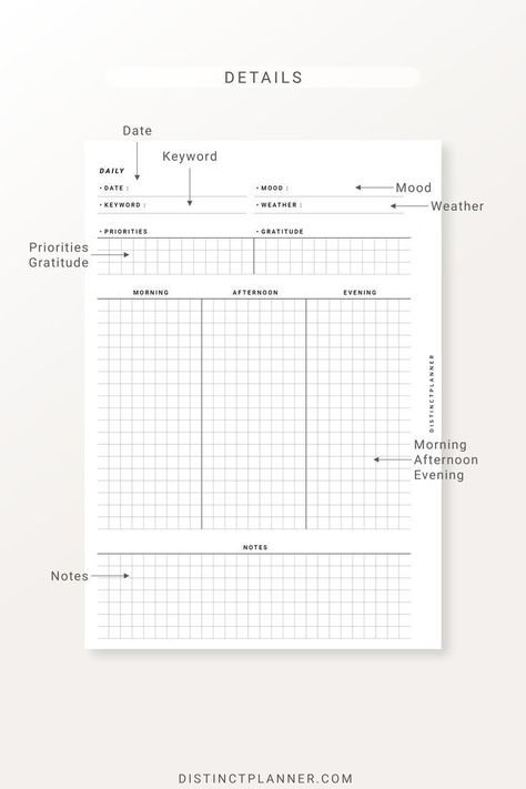 These undated daily agenda printable inserts are perfect for keeping track of your schedule, tasks, and goals. They are designed to fit in an A5 notebook and feature a simple grid layout with plenty of space to write. The inserts are also available in a variety of colors to suit your needs.

Benefits:

 Keep track of your schedule, tasks, and goals
 Easily see what you need to do each day
 St Diy Daily Planner Layout, Daily Notes Ideas, Notes Supplies, Task Journal, Day Planner Ideas, Gratitude Morning, Agenda Layout, Student Planner Organization, Daily Planner Ideas