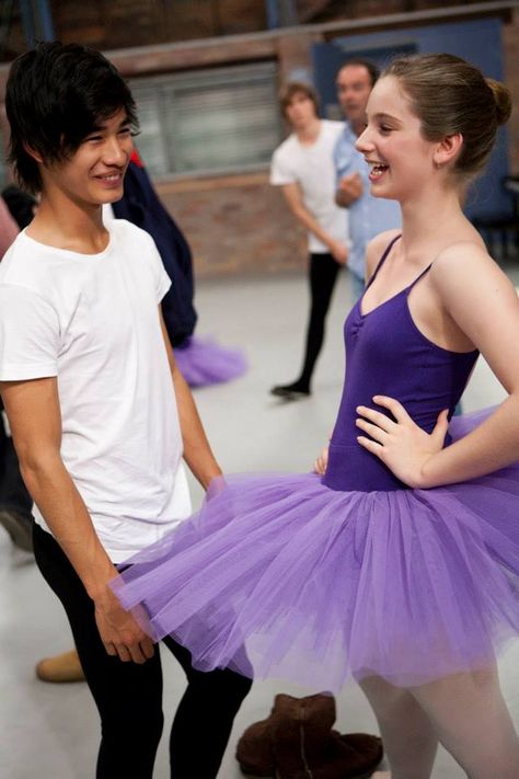 Jordan Rodrigues and Xenia Goodwin on set of the Werner Film Production Dance Academy Series 1. Tara And Christian, Xenia Goodwin, Christian Reed, Jordan Rodrigues, Show Dance, Dance Academy, Tv Show Quotes, Dance Performance, Just Dance