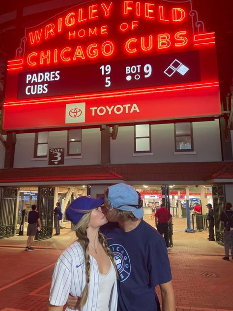 Wrigley Field, Couple Aesthetic, Cubbies, Chicago Cubs, Couple Goals, Vision Board, Chicago