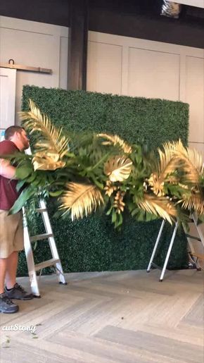 Fiesta Tropical, Hallway Ideas Entrance, Wedding Stage Decorations, Hawaiian Party, Backdrop Design, Stage Decorations, Wedding Stage, Backdrop Decorations, Hallway Ideas