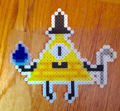 Bill Cipher - Gravity Falls perler beads by midnightdoesperler Gravity Falls Perler Beads, Bead Templates, Perler Projects, Easy Perler Bead Patterns, Perler Creations, Pearl Beads Pattern, Art Perle, Hama Beads Design, Perler Bead Templates