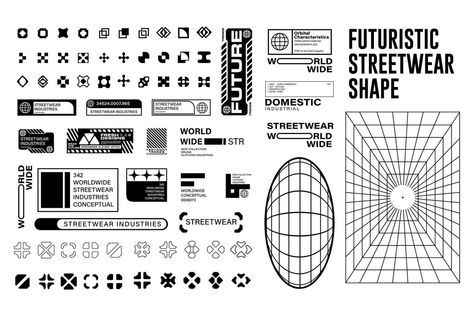 Futuristic streetwear cyberpunk shape element technology graphic design template Cyberpunk Template, Technology Graphic Design, Futuristic Streetwear, Technology Graphic, Streetwear Cyberpunk, Utilitarian Design, Logo Banners, Cityscape Photos, Heart With Arrow