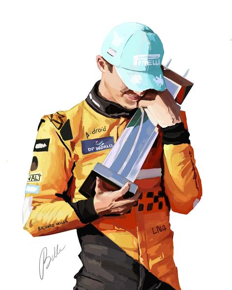 P1 hug 🫂 🏆 @mclaren @landonorris @lnfour @team_quadrant I’m extremely happy with how this turned out. 🧡 - 5h 18m - timelapse on threads #f1 #formula1 #f1art #formula1art #mclaren #landonorris #ln4 #fanart #art #digitalart Lando Norris Painting, F1 Art Paintings, Formula One Drawing, Lando Norris Drawing, Team Quadrant, F1 Fanart, F1 Drawing, Formula 1 Art, F1 Art